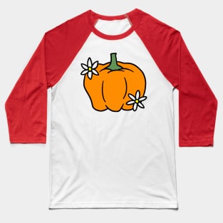 Orange Bell Pepper with Blossoms Baseball T-Shirt